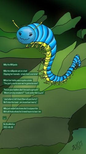 Milly the Millipede - an illustrated poem