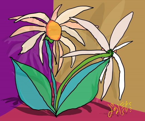 Finicky Flowers - Digital art by Doodleslice