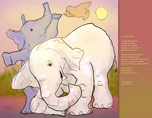 Pachyderm Pals - an illustrated poem by Doodleslice