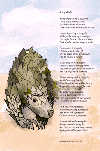 Scaly Daily - an illustrated poem by Doodleslice